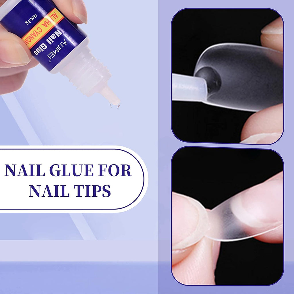 NAILWIND Nail glue set Pack of 5 I Quick Drying Nails Glue I Adhesive Beauty Nail False Nail Tips Acrylic Nail for Nails 5 X 3g - Image 4