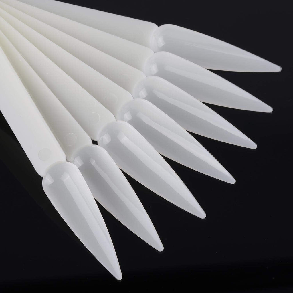 NAILWIND Fan Shape Nail Art Polish Display Tips, False Nail Sample Sticks, Nails Practice Color Display, for Nails Home DIY Nail Salon Practice Tools (Fan-shaped Natural, 100 - Pcs) - Image 7
