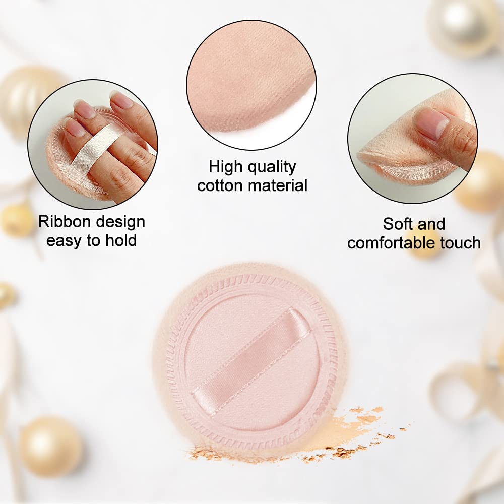 Cosluxe Pure Cotton Powder Puff,Puff, for Powder Foundation, 3 Normal size, Blending for Loose Powder Mineral Powder Body Powder (PACK OF 12, MEDIUM) - Image 9