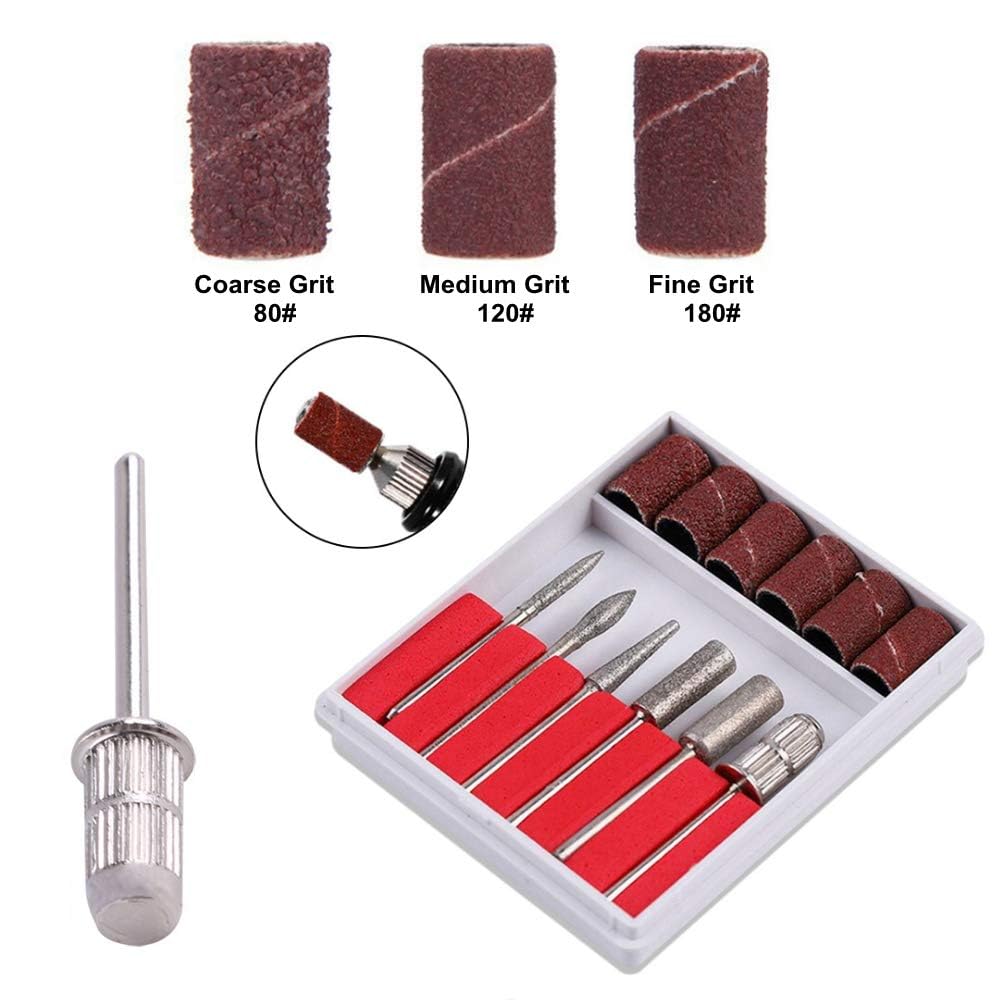 NAILWIND Nail Drill Bits Set Cuticle Tools, Electric Nail Drill Bits Kit 3/32",Nail Drill Machine for Nail Bits, Nail Polishing Clear and Care (Drill Bits, 6 - PCS) - Image 5