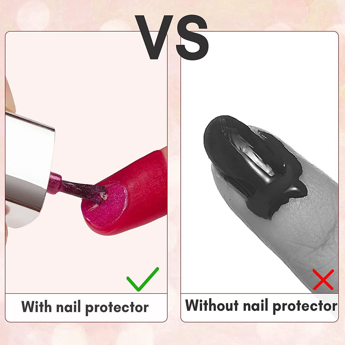 NAILWIND Nail Protector, Nail Peel Off Tapes, Disposable Nails Polish Protector Soft U-Shape Spill-Proof Sticker Tape for Nails Art Painting, Keep Polishing Without Mess 5 Sheets 50 Piece - Image 7