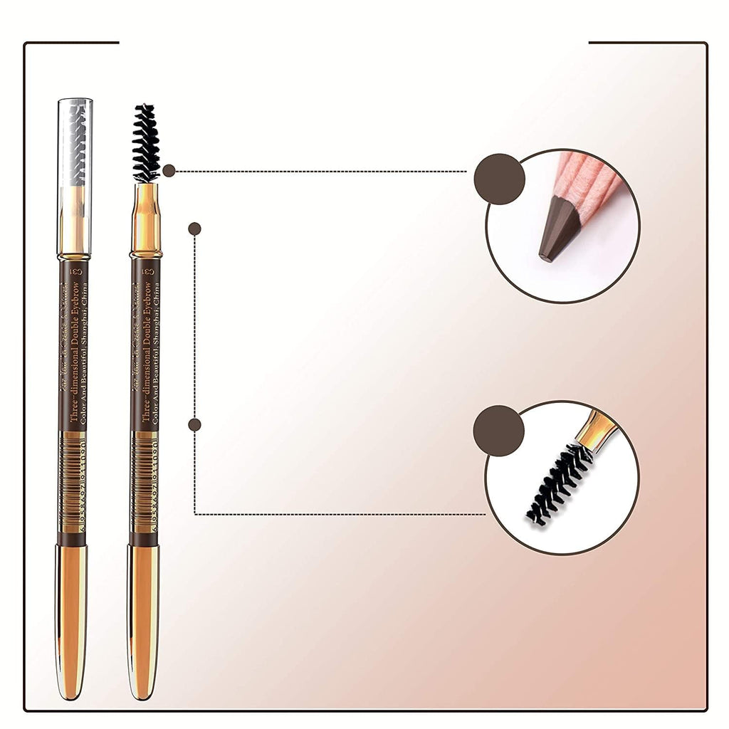 My Colors Eyebrow Pencil With Mascara Brush, Waterproof, Long lasting 1.4g, Medium Brown - Image 4