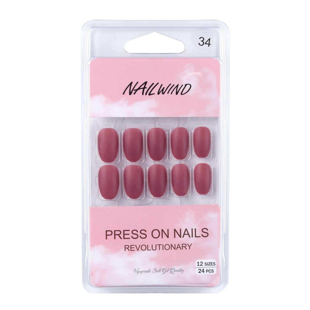 NAILWIND 24 Natural French Short False Nails Acrylic Full Cover Nails,Natural Fake Nails Delicate & Comfortable for Women and Girls (N34, 24 Count -Pack of 1) - Image 5