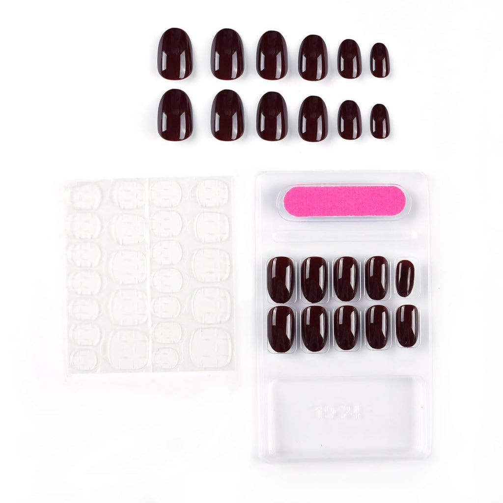 NAILWIND 24 Press on Nails | Natural French Short False Nails | Acrylic Full Cover Nails | Natural Fake Nails Delicate & Comfortable for Women and Girls (V-13) - Image 4