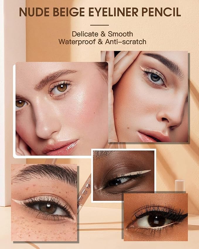 COSLUXE IMAGIC IMAGIC Nude Beige Kohl Matte Kajal Pencil Waterproof 1.3g | Long-Lasting, Smudge-Proof Eyeliner for Bold & Precise Eye Makeup - Image 6