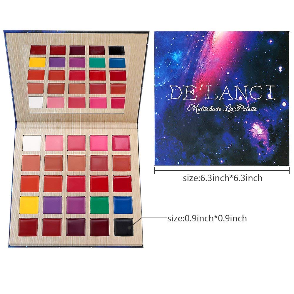 COSLUXE x DELANCI Lipstick Palette, 25 Color Lip Palette, Soft Moisturizing Long Lasting Smudge Proof Matte Lipstick Set, Multishade Cream Lip Gloss Makeup Palette Professional Cosmetic Lip - Image 7