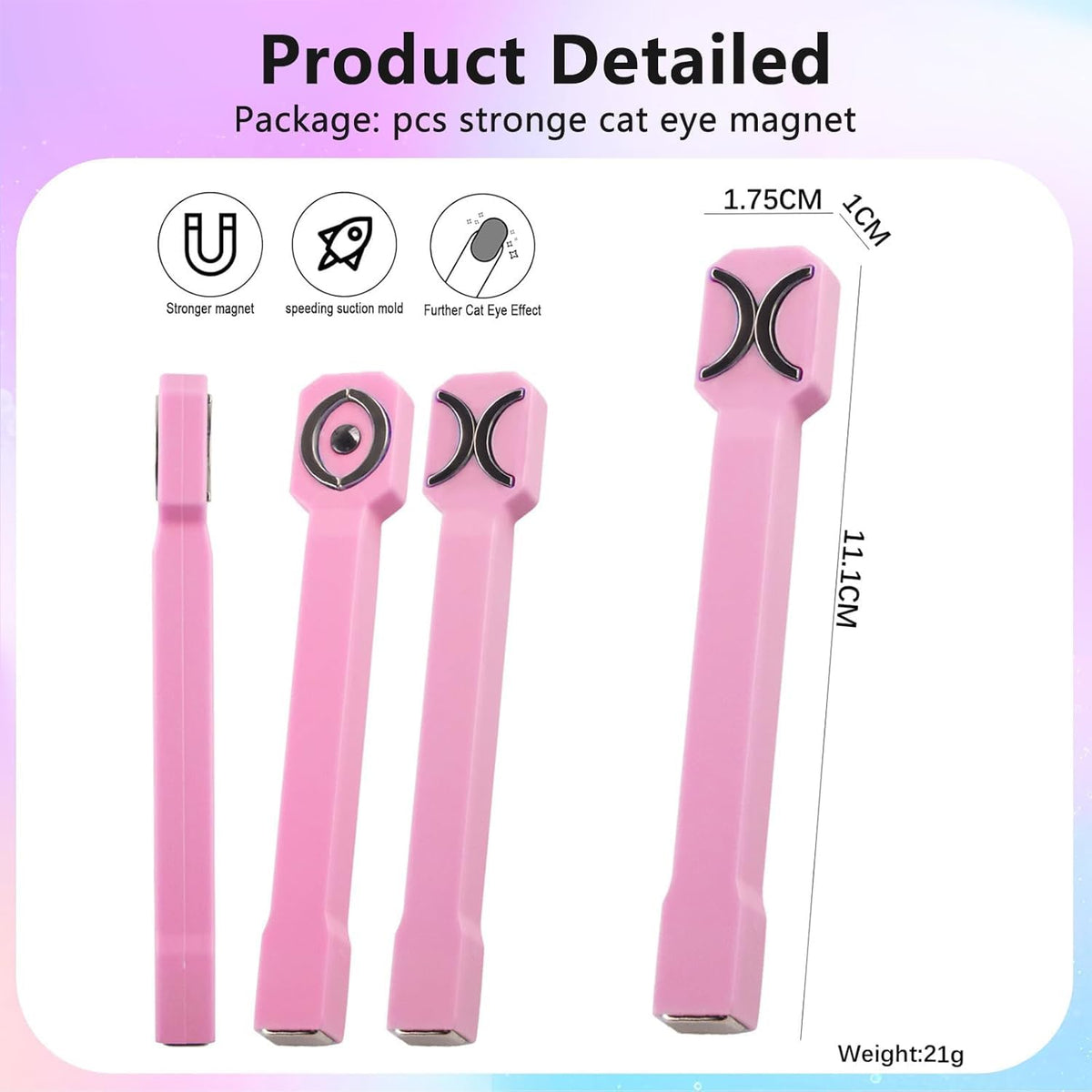 NAILWIND 3-in-1 Cat Eye Magnet for Nails, Multi-Function Nail Magnet Stick, Upgraded Cateye Magnet Tool for 3D Magnetic Cat Eye Gel Polish Nail Art, Salon & Home Use - Image 5