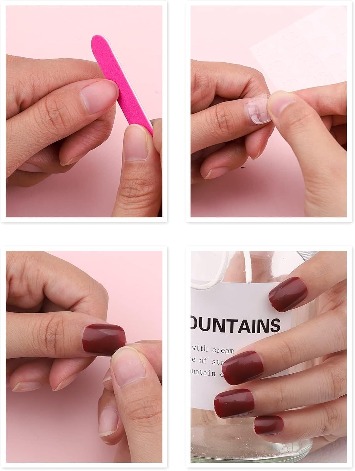 NAILWIND 120 Pcs Soft Gel Nails | Medium Round Artificial Nails Extensions | Combo in 5 Colors With Glue Stickers | Acrylic Nails Press ons for Women Girls (03) - Image 3
