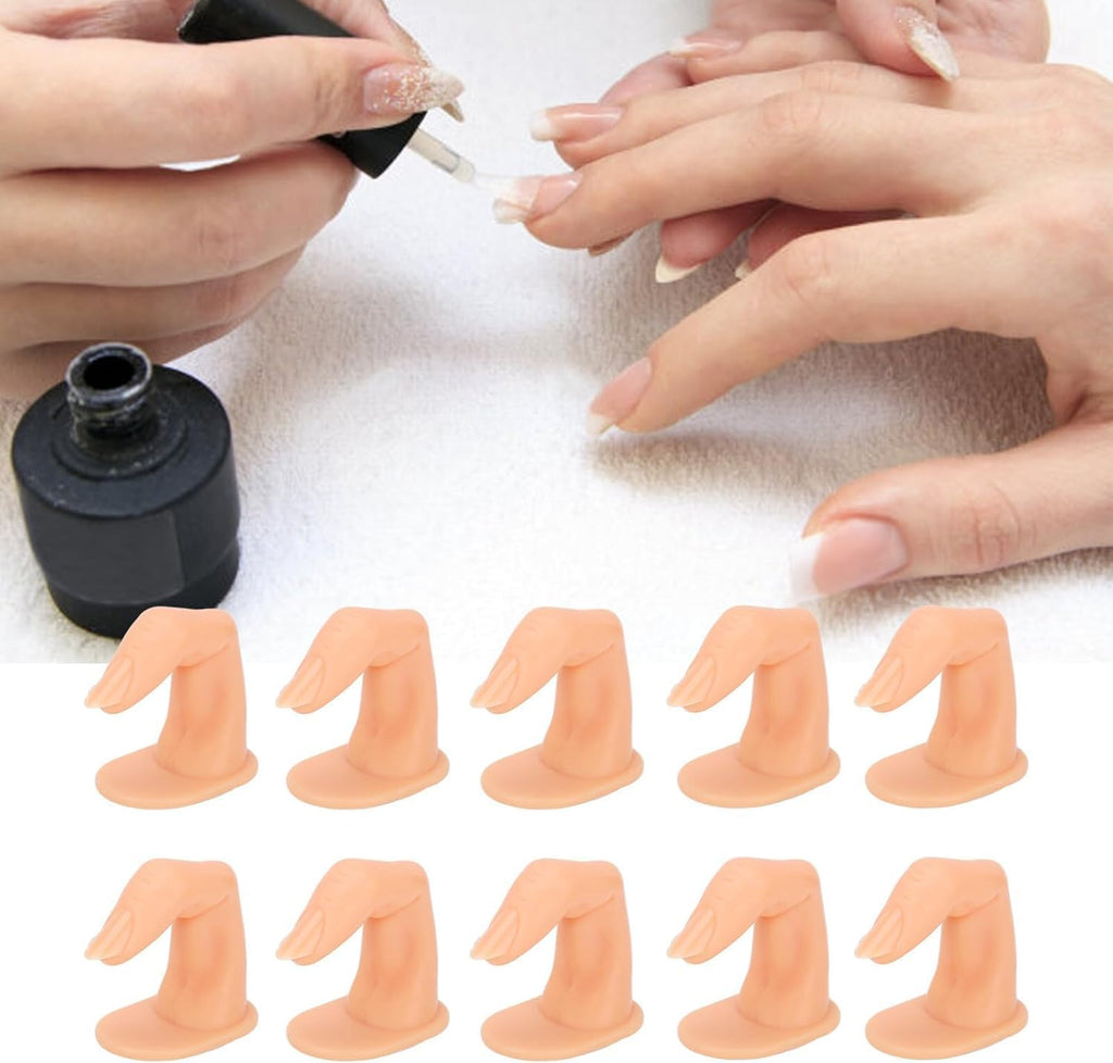 Cosluxe Practice Manicure Fingers Fake Training Fingers for Acrylic Nail Practice Finger Nail Art Training Display Decoration Without Nails 10 Pieces - Image 6