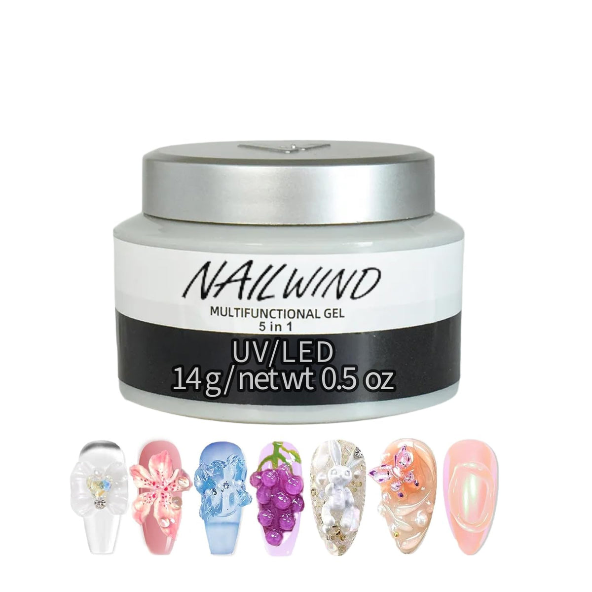 NAILWIND Multifunction 5in1 Builder gel | Nail Sculpting Gel For Nail Art | Carving Molding Patterns Decoration Solid and Hard 3D Gel Sculpture Salon Home DIY for Women - Image 2