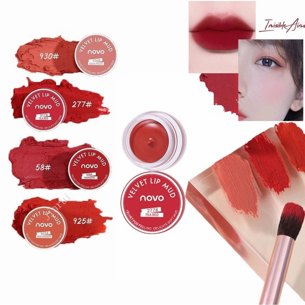 My Colors Velvet Matte Lip Mud 5g, Lip Tint & Cheek Tint (277 - TEA RED) - Image 3