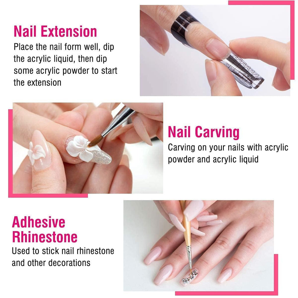 NAILWIND Acrylic Powder Set, 30g Professional Acrylic Nail Powder System for Acrylic Nails Extension,Nail Art (CLEAR, Pack OF 1) - Image 3