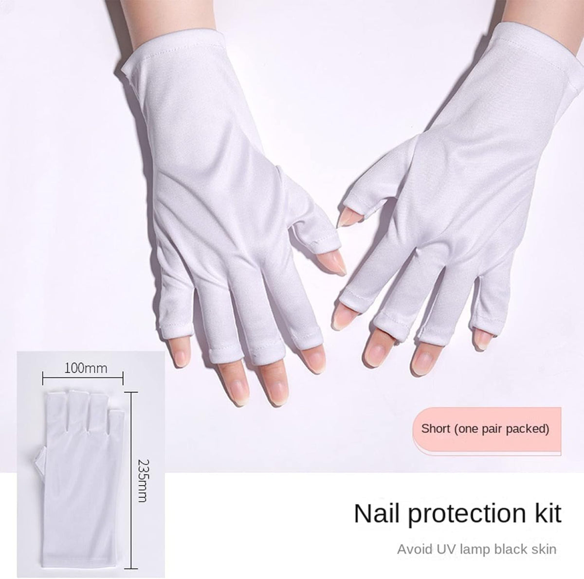 NAILWIND Anti UV Gloves - LED Nail Art Lamp Protection, White - Image 9