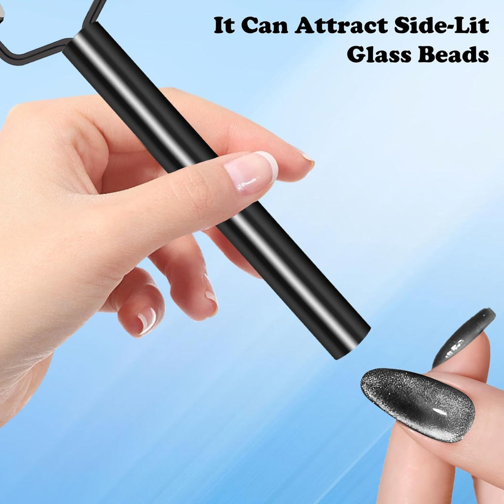 NAILWIND 3 IN 1 Nail Magnet Tool Y Shape Cat Eye Gel Polish Nail Magnet Pens, Powerful Force 3D Magnetic Double Head Multifunctional Design Portable Handheld for Salon Studio Home Manicure - Image 6