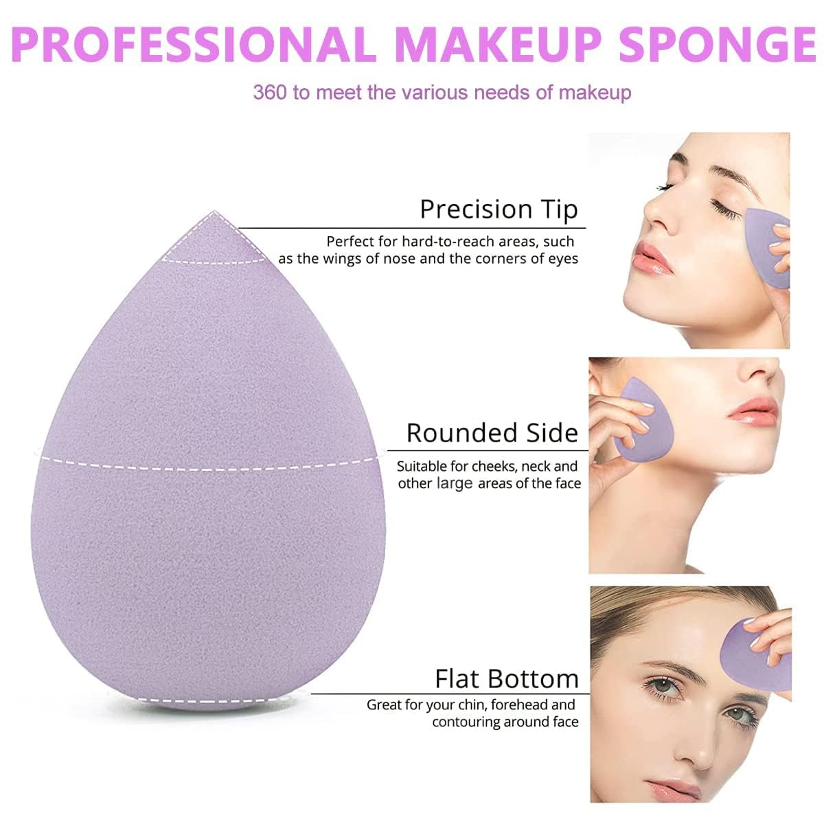 COSLUXE Makeup Sponge Holder Set Beauty Blender Sponge & Organizer Case Kit for Women Girls, (Multi-colored, 2 - Pcs) - Image 4