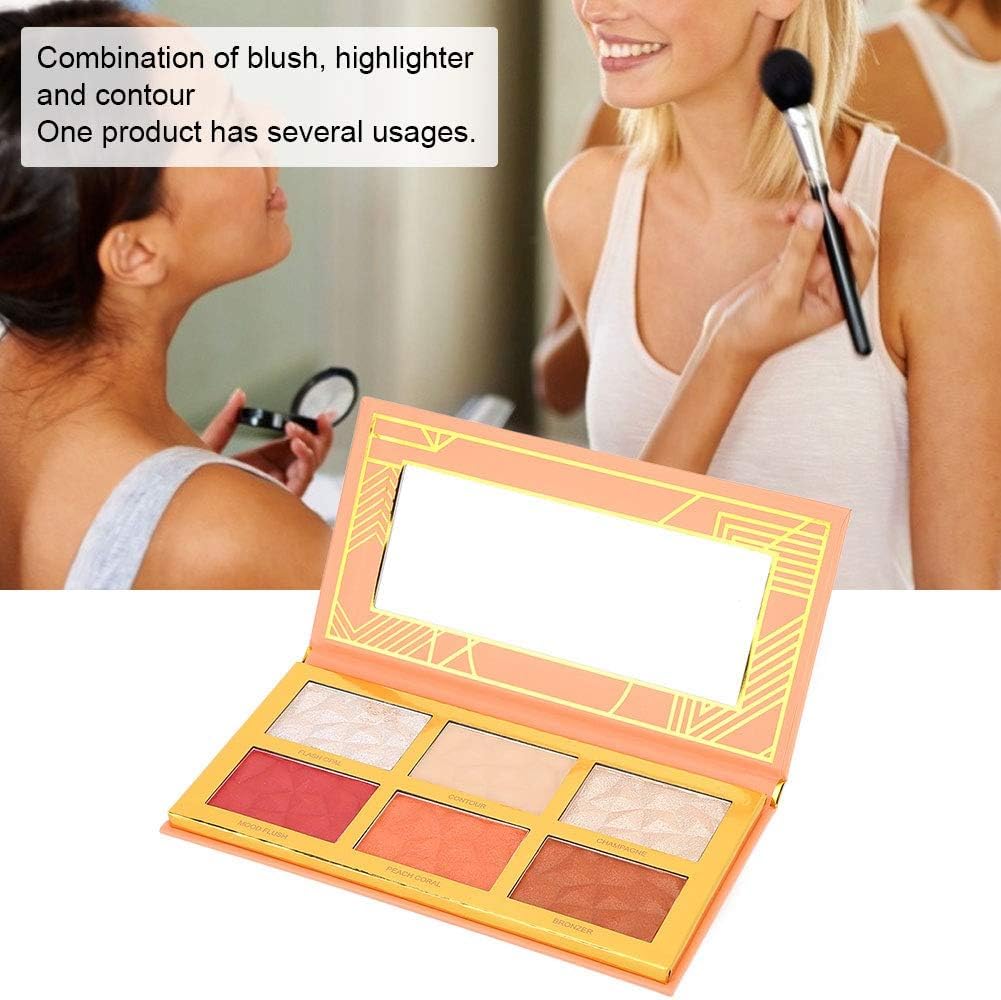 COSLUXE IMAGIC PROfessional Makeup Pallete for women Girls, 6 COLOR HIGHLIGHT,BLUSH AND CONTOUR PALETTE 24g - Image 7