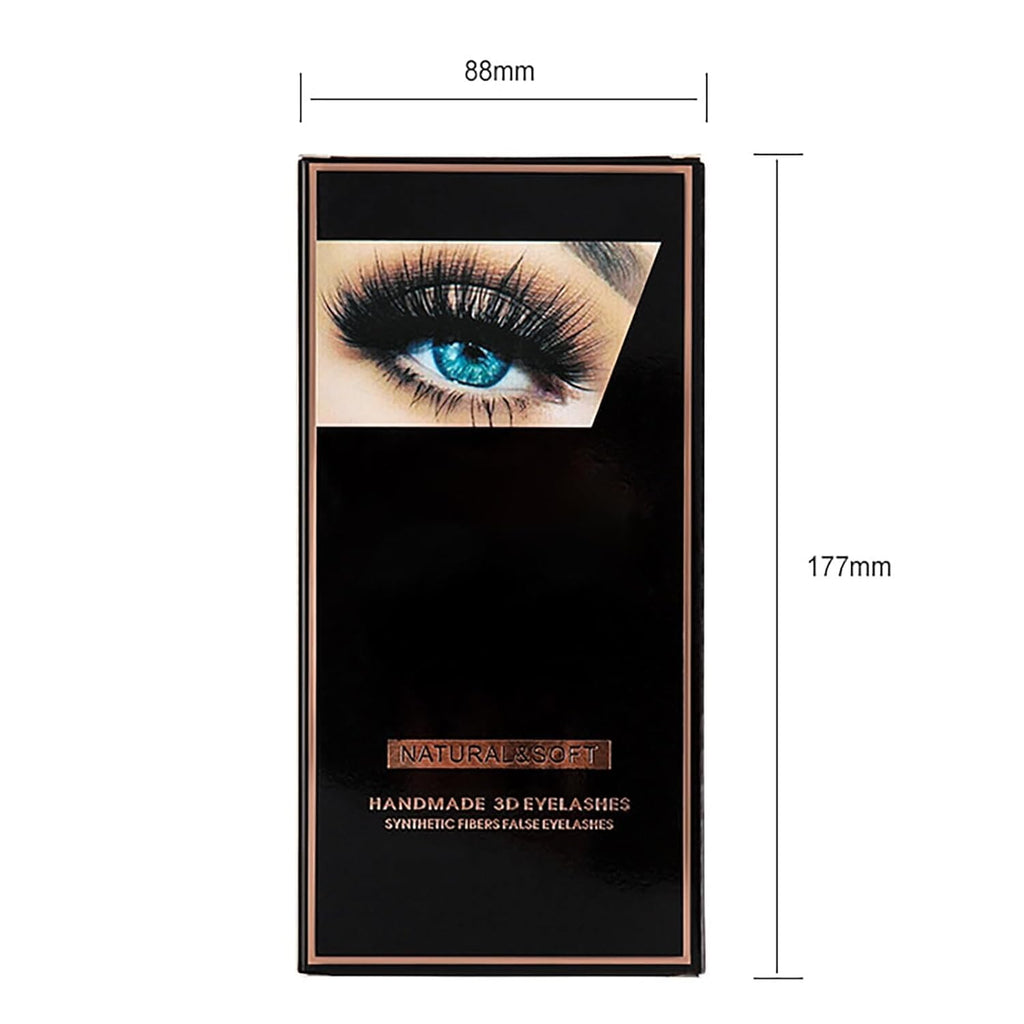 COSLUXE IMAGIC PROfessional Synthetic Fibers False Eyelashes, Natural & soft 100% Handmade 3D Eyelashes Pack 10 Pairs of 1 box (07) - Image 6