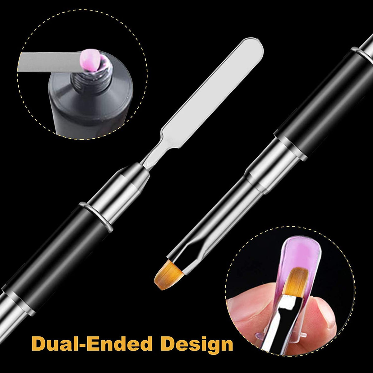 NAILWIND Poly Gel Quick Building Nail Set,100Pcs False Nail Mold Clear Nail Extension Form Tips,10 Nail Tips Clip And 1Pcs Dual-Ended Poly Extension Brush Picker For Polygel Extension,Home Salon - Image 5