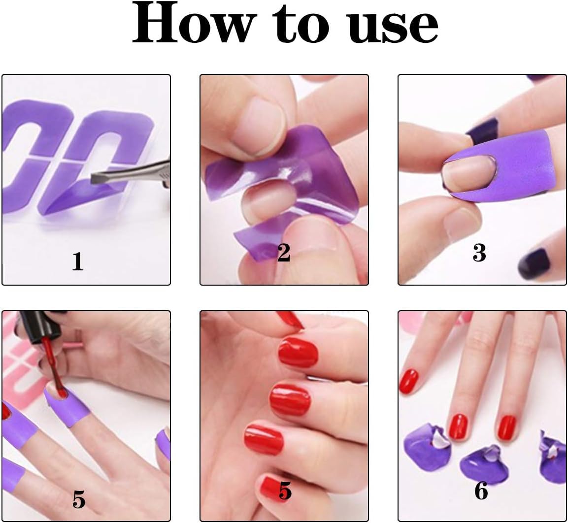 NAILWINDNail Polish Protector, Disposable Peel Off Sticker, U-Shape Tape for Nail Art Painting, Skin Barrier Spill Proof Sticker Nail Art Protector Cover 10 Sheets 100 Piece - Image 5