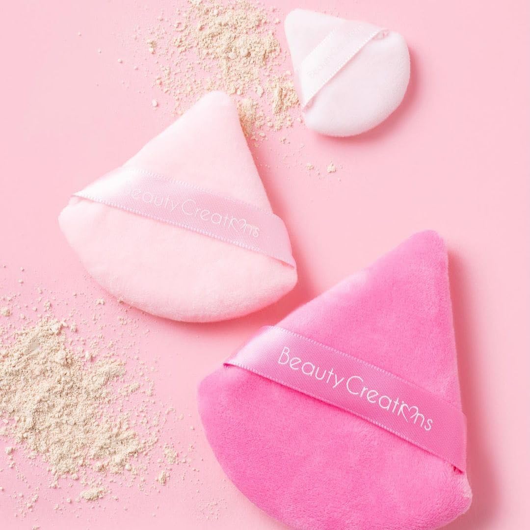 COSLUXE triangle puff, pizza puff makeup Puff The Perfect Trio | 3 Set of Pink triangle puff for Makeup Sponges | for Foundation, Liquid, Cream, Powder, Beauty Gift Set Woman, Girl - Image 3