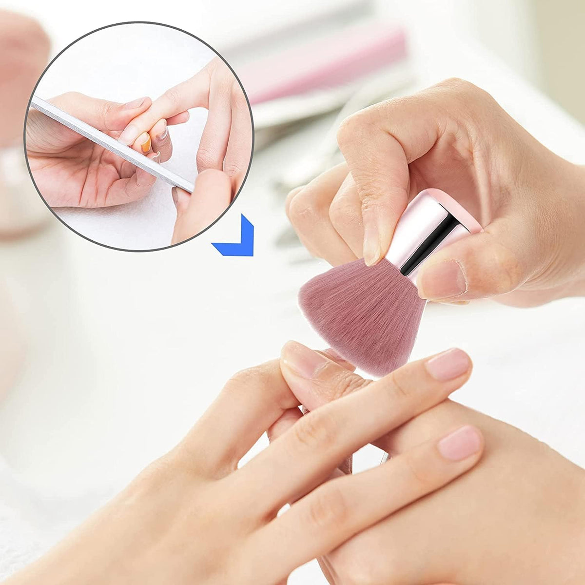 MY COLORS Nail Art Dust Powder Remover Nail Arts Dust Cleaner Brush for Makeup or Acrylic UV Gel Nail Arts Kabuki Nail Brushes - Image 3
