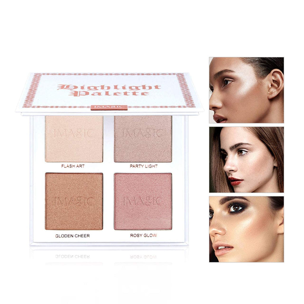 COSLUXE IMAGIC PROfessional Cosmetic 4 Color Highlighter Makeup Palette 18g - Image 2