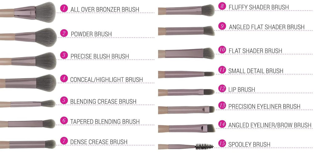 BH STUDIO PRO Lavish Elegance Makeup Brush Set (Pack of 15) - Image 5