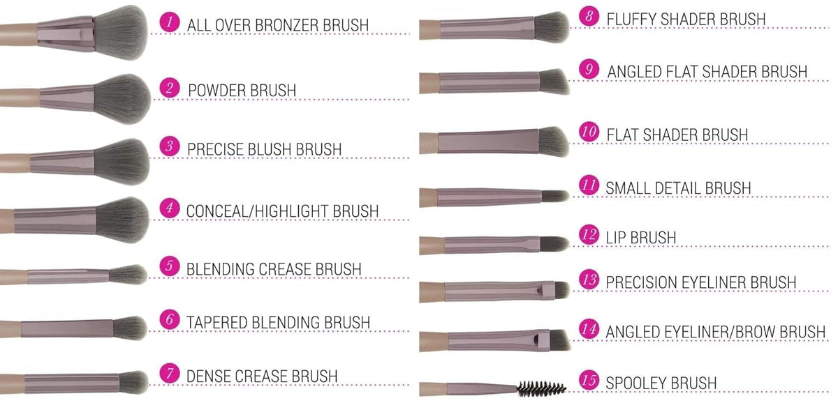 BH STUDIO PRO Lavish Elegance Makeup Brush Set (Pack of 15) - Image 5