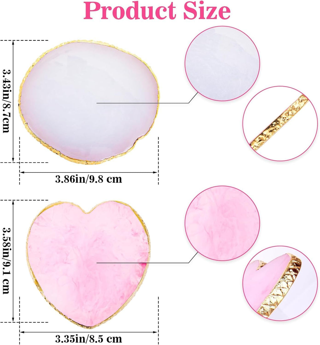 NAILWIND Resin Stone Nail Art Palette, Nail Mixing Palette with Diamond Base, Nail Art Cosmetic Mixing Palette Color Mixing Pigment Polish Holder Nail Art Painting Gel Palette Round Mix - 1 pcs - Image 9