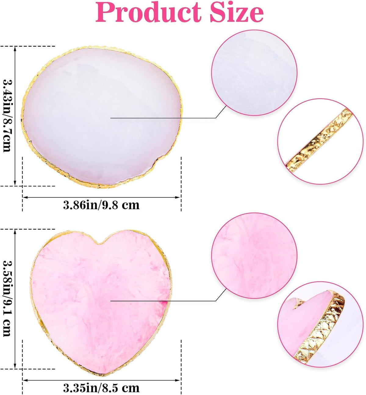 NAILWIND Resin Stone Nail Art Palette, Nail Mixing Palette with Diamond Base, Nail Art Cosmetic Mixing Palette Color Mixing Pigment Polish Holder Nail Art Painting Gel Palette Round Mix - 1 pcs - Image 9