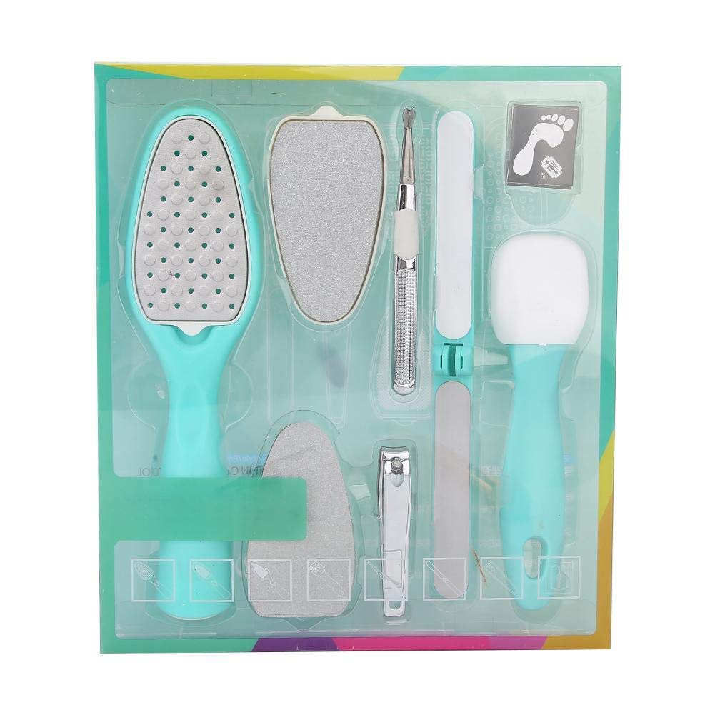 NAILWIND foot scrubber for dead skin, Manicure and Pedicure Tools for Feet - 8 in 1 Pedicure Kit | foot callus remover scrubber set, Foot Scraper, Foot File, Pitchfork, Filer for Nail Repair - 1 Set - Image 2