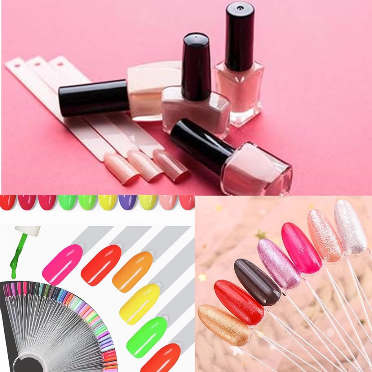 NAILWIND Fan Shape Nail Art Polish Display Tips, False Nails Sample Sticks, Nail Practice Color Display, for Nails Home DIY Nails Salon Practice Tools (Fan-shaped CLEAR, 50 - Pcs) - Image 7