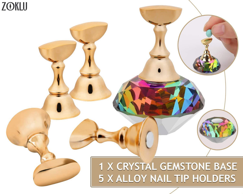 NAILWIND Nail Art Tip Holder Stand, Acrylic Stands for Display Magnetic Nail Polish Finger for Nails Practice Stand Nails Art Display Stand Set - Fingernails Press on tips - Image 6