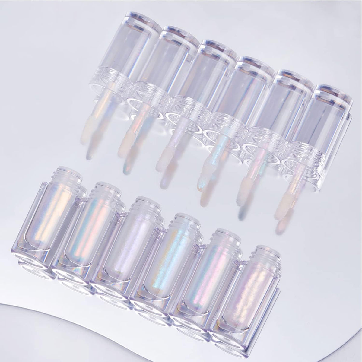 NAILWIND Pearl Liquid Nail Powder,Pearl White Pearlescent Ice Aurora Dust Nail Powder, Chameleon Holographic Chrome Iridescent, Mirror Effect Pigment High Gloss Nail Art Glitter for Home DIY Nail Tips, 2.4g X 6 Pcs Set - Image 3
