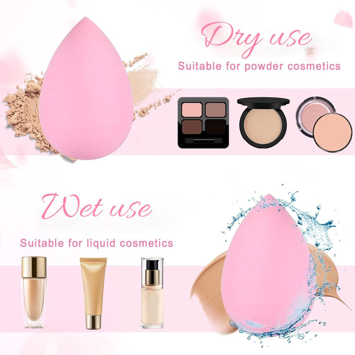 COSLUXE 16 Packs Makeup Sponge Set Blender Blending Sponge Face Beauty Sponge Flawless for Foundation and Powder - Image 5