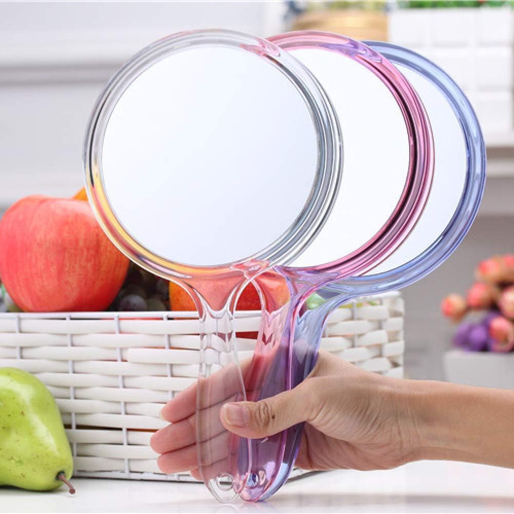 COSLUXE Double-Sided Handheld Mirror, 1X/3X Magnifying Mirror, Makeup Mirror with Handle Mirrors Rounded Shape (Multicoloured, Medium) - Image 8