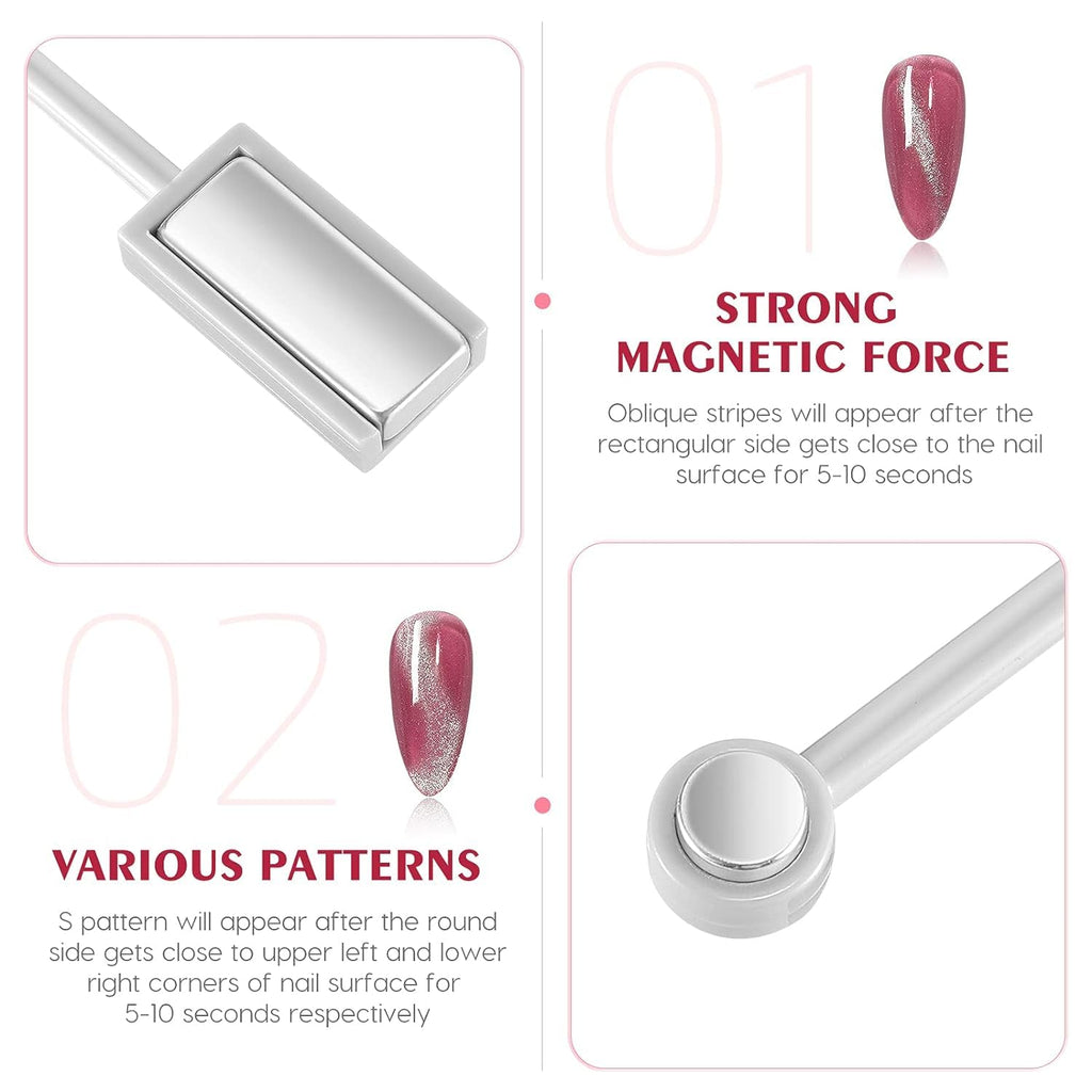 NAILWIND nail magnet Double-head Magnet Stick For 3D Magnetic Cat Eye Gel Nail Polish Nail Art Manicure Tools, (2 - PCS) - Image 2