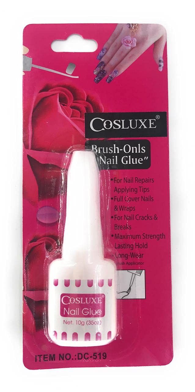 Cosluxe Brush On Nail Glue For Artificial Or Fake Nails for Women, girls - (10 Gram) Strong Glue, Adhesive Nails Soft and Not Damage Nail - Image 9