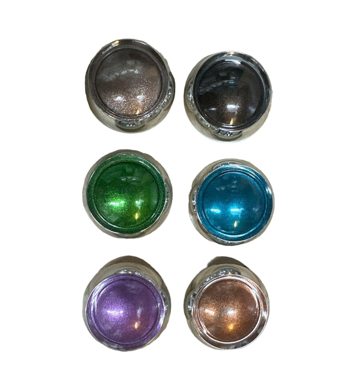 NAILWIND 6 Colors Chrome Nail Powder Set,Metallic Mirror Effect Nail Art Powder,Holographic Pigment Glitter Dust for Gel Polish Manicure Decoration with 6 Eyeshadow Sticks (01) - Image 4