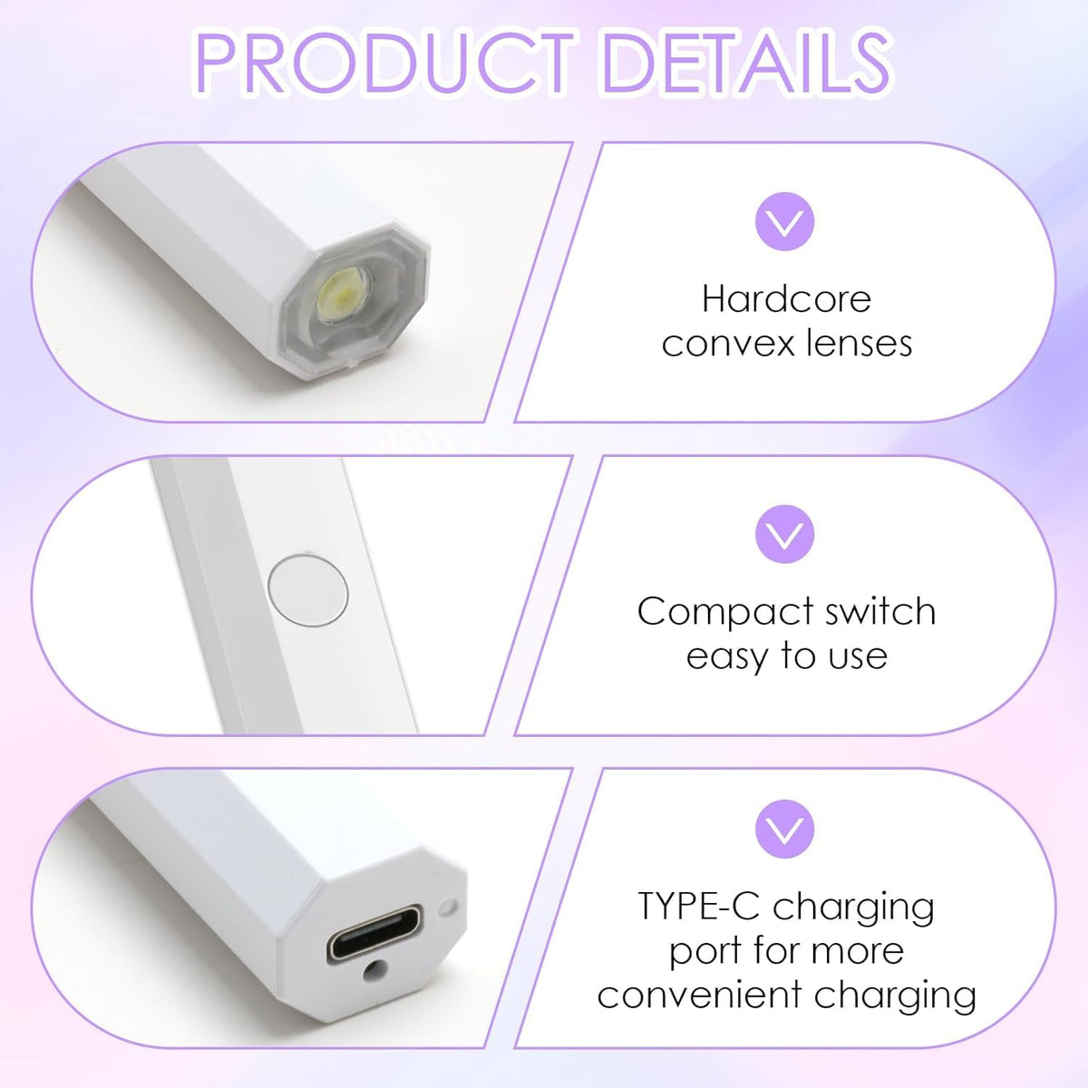 NAILWIND Professional UV/LED Nail Lamp, UV Light for Gel Nails, Quick-Dry UV Light for Nails, Gel Polish, Nail Tips, Poly Gel Extension Resin, Manicure,Soft Gel Tips, Nail Dryer, DIY Nail Art - Image 3