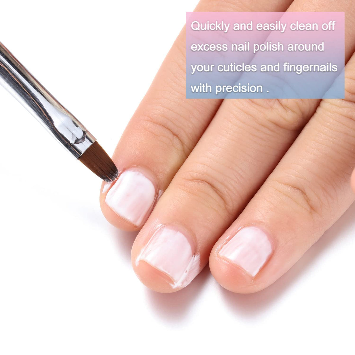 NAILWIND Nail Art Brushes,5 Pcs Round&Angled Nail Brushes for on the Cuticles, Nail Brush, Finger nail Brushes for Nail Art and Designs - Image 8