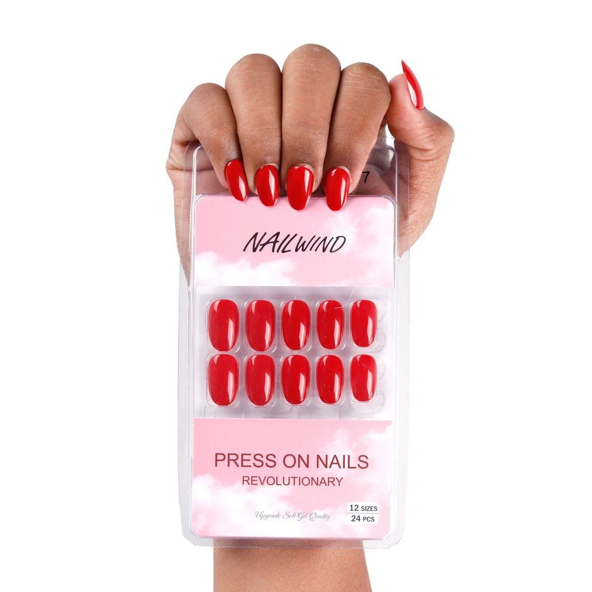NAILWIND 24 Natural French Short False Nails Acrylic Full Cover Nails,Natural Fake Nails Delicate & Comfortable for Women and Girls (N17, 24 Count -Pack of 1) - Image 2