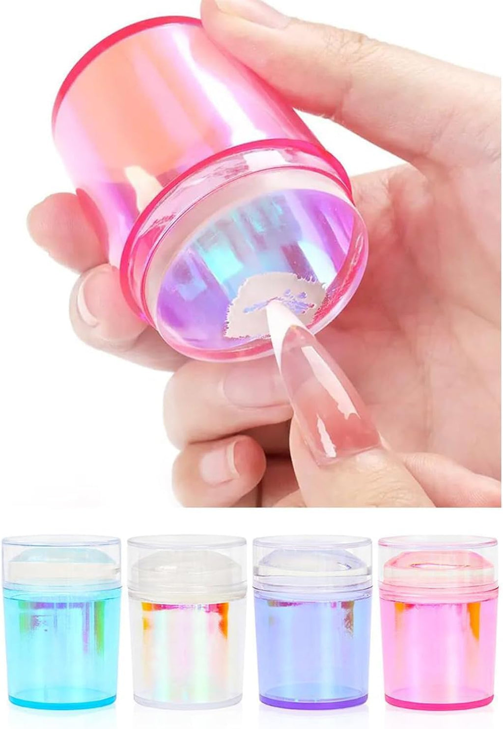 NAILWIND Nail Art Stamper, 3Pcs Clear Silicone Stamping Jelly with Scraper, Nail Art Stamping Stamper Scraper, Nail Stamp French Manicure Kit Suitable for DIY Together with Gel Nail Polish Art Tips Printing Tool Kit - Image 9