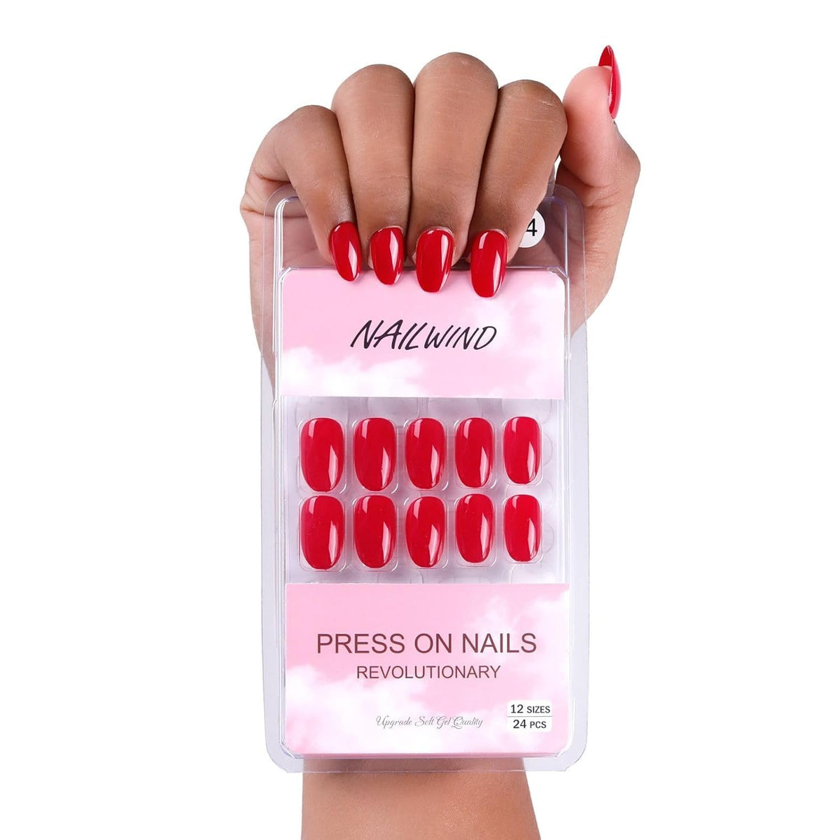 NAILWIND 24 Press on Nails | Natural French Short False Nails | Acrylic Full Cover Nails | Natural Fake Nails Delicate & Comfortable for Women and Girls (V-14) - Image 3