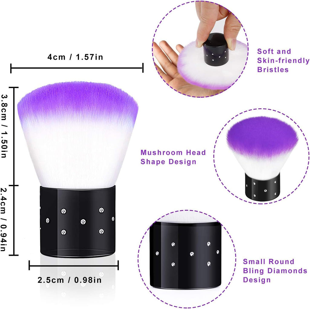 NAILWIND Nail Dust Brush Colorful Soft Kabuki Cleaner Brush for Makeup 1 - Pieces - Image 7