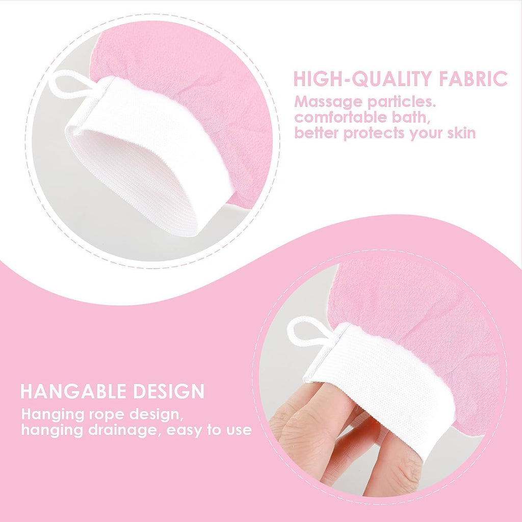 COSLUXE Exfoliating bath Glove For Dead Skin Body | Scrub Glove For Dead Skin Black| Gentle on the Skin | Improves Circulation Stimulates | Easy to Use | for Men and Women (2, Multicolour) - Image 6