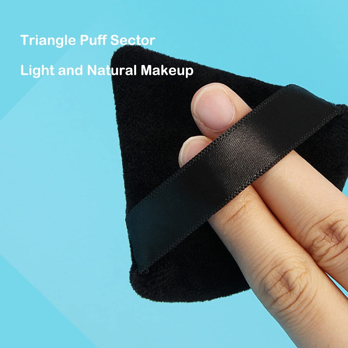 COSLUXE IMAGIC Makeup Triangle Finger Sponge Set,6- Face Triangle Soft Makeup puff, 4 - Finger Puff Mini Makeup powder Puff for Contouring, Under Eyes and Corners,Loose Powder Multicolour - Image 5