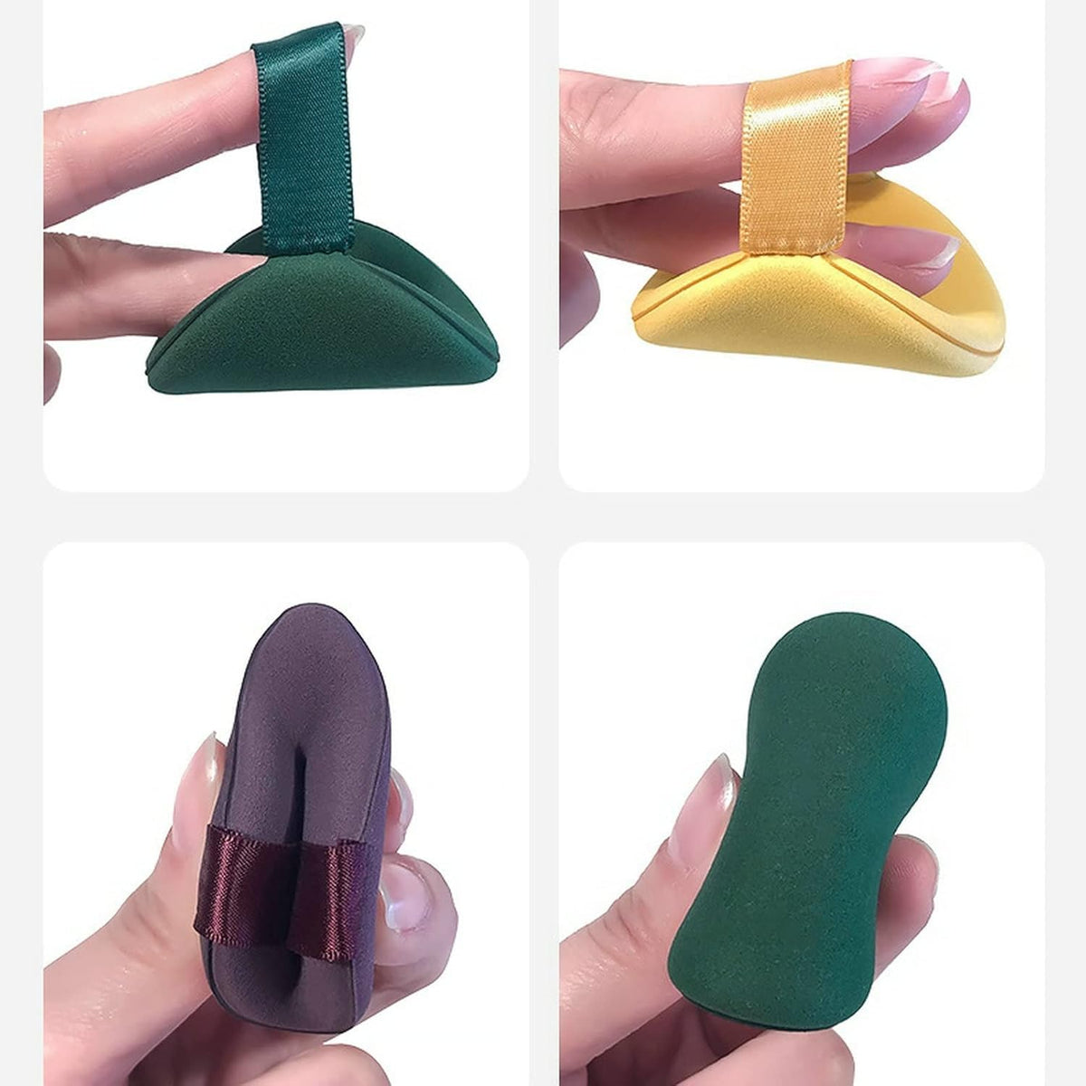 COSLUXE Makeup Sponge, Total Coverage Sponge, Latex-Free Foundation Sponge for Liquid, Cream, and Powder, Wet and Dry Dual Use, Teardrop Powder Puff for All Types of Skin Multi-colored, 7 Pcs - Image 4