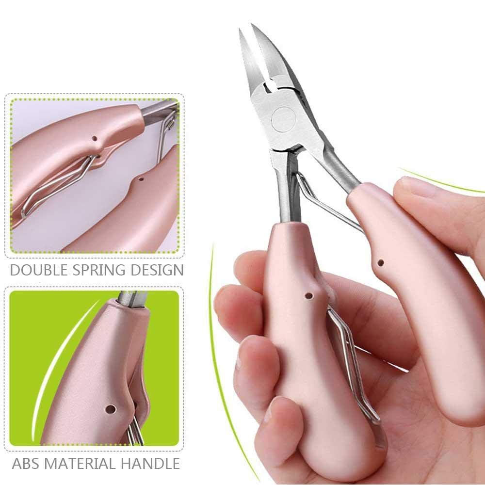 NAILWIND Nail Clippers for Thick Nail & Ingrown Toenails, Toe nail Clippers for Men, Women, Seniors, Sharp Curved Blade, Professional Pedicure Tool Gift - Image 5