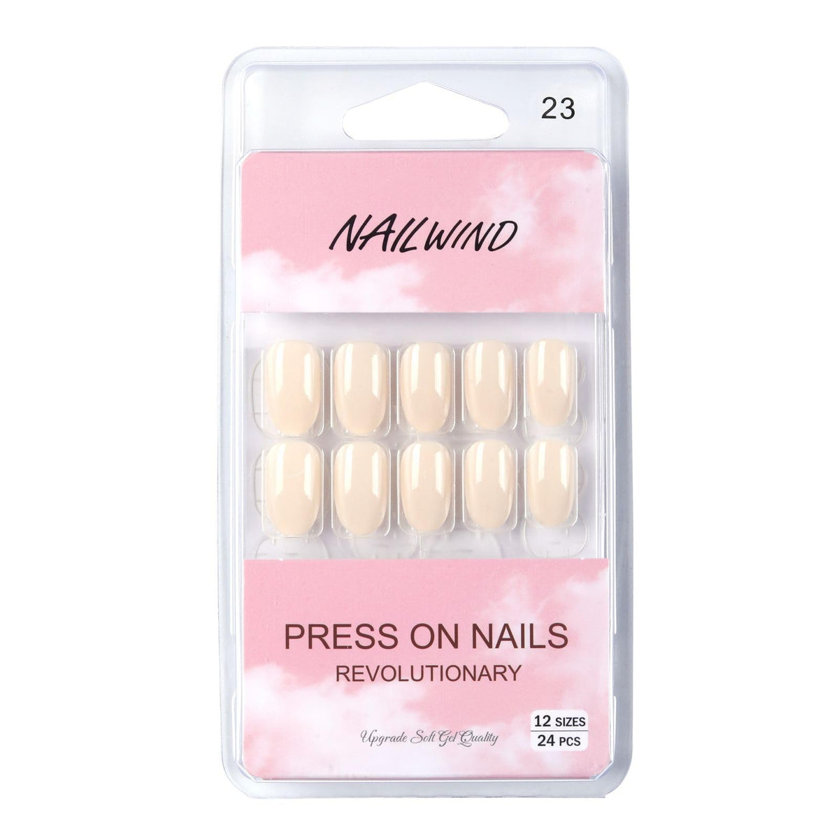 NAILWIND 24 Natural French Short False Nails Acrylic Full Cover Nails,Natural Fake Nails Delicate & Comfortable for Women and Girls (N23, 24 Count -Pack of 1) - Image 5
